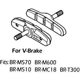 SHIMANO SHIM.BREMSSCHUHE S70T PAAR V-BRAKE