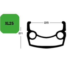 Exal FELGE XL 25, 28" 36L SCHW 25-622 VL:8,5MM