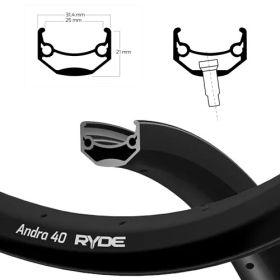RYDE Felge ANDRA 40 25-406 Disc, 32 Loch,VL=8,5, 602793 - Schwarz